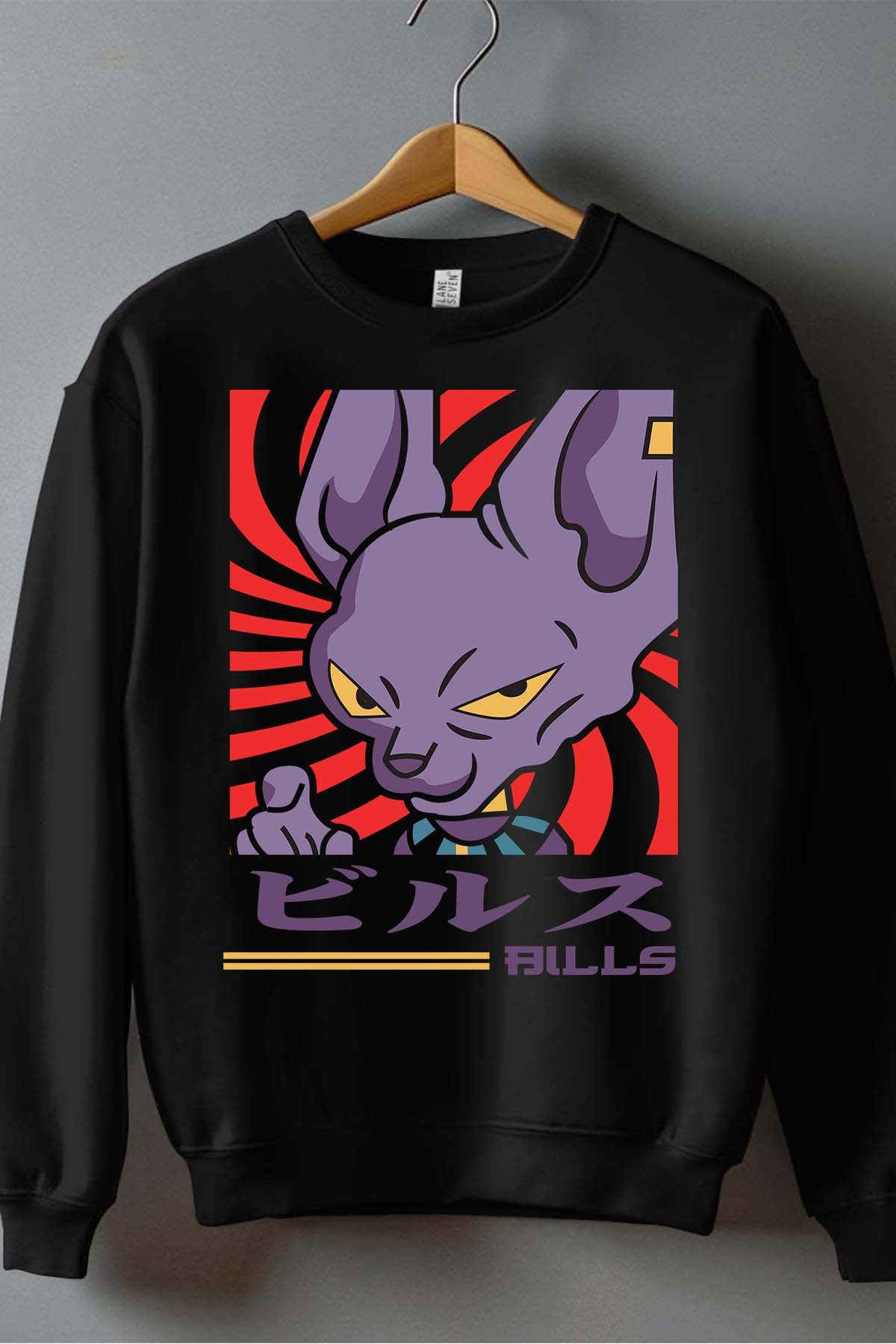 COULEUR:Noir|Sweat Col Rond Homme | chibi Berus 2 Noir