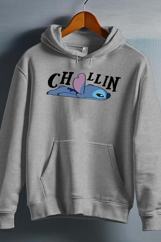COULEUR:Gris|Sweat Capuche Fille | chillin stitch Gris