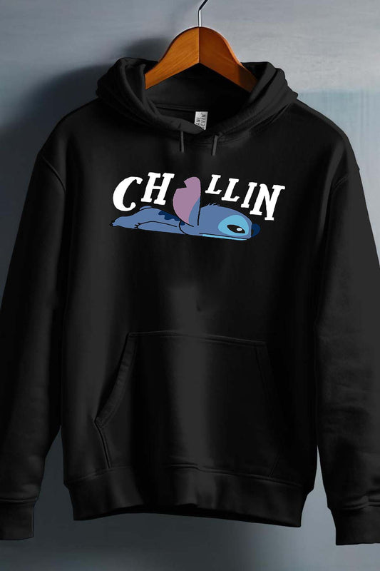 COULEUR:Noir|Sweat Capuche Garçon | chillin stitch Noir