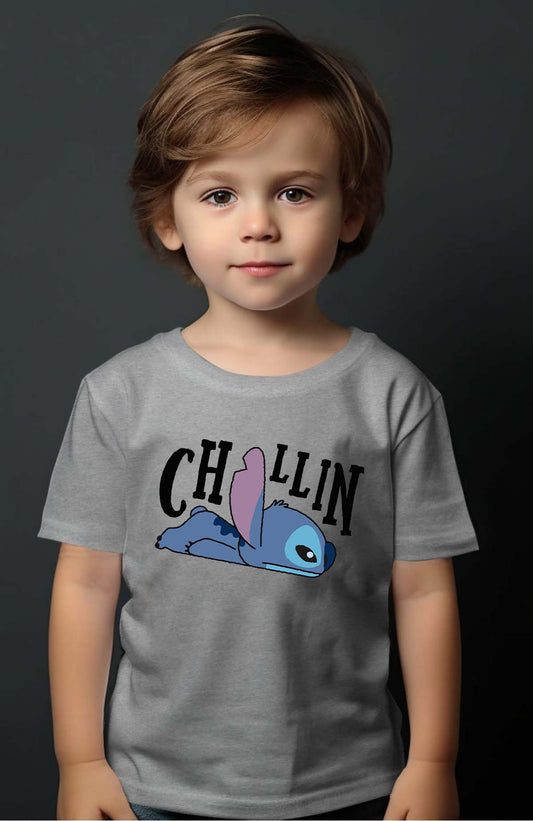COULEUR:Gris|T-shirt Garçon | chillin stitch Gris
