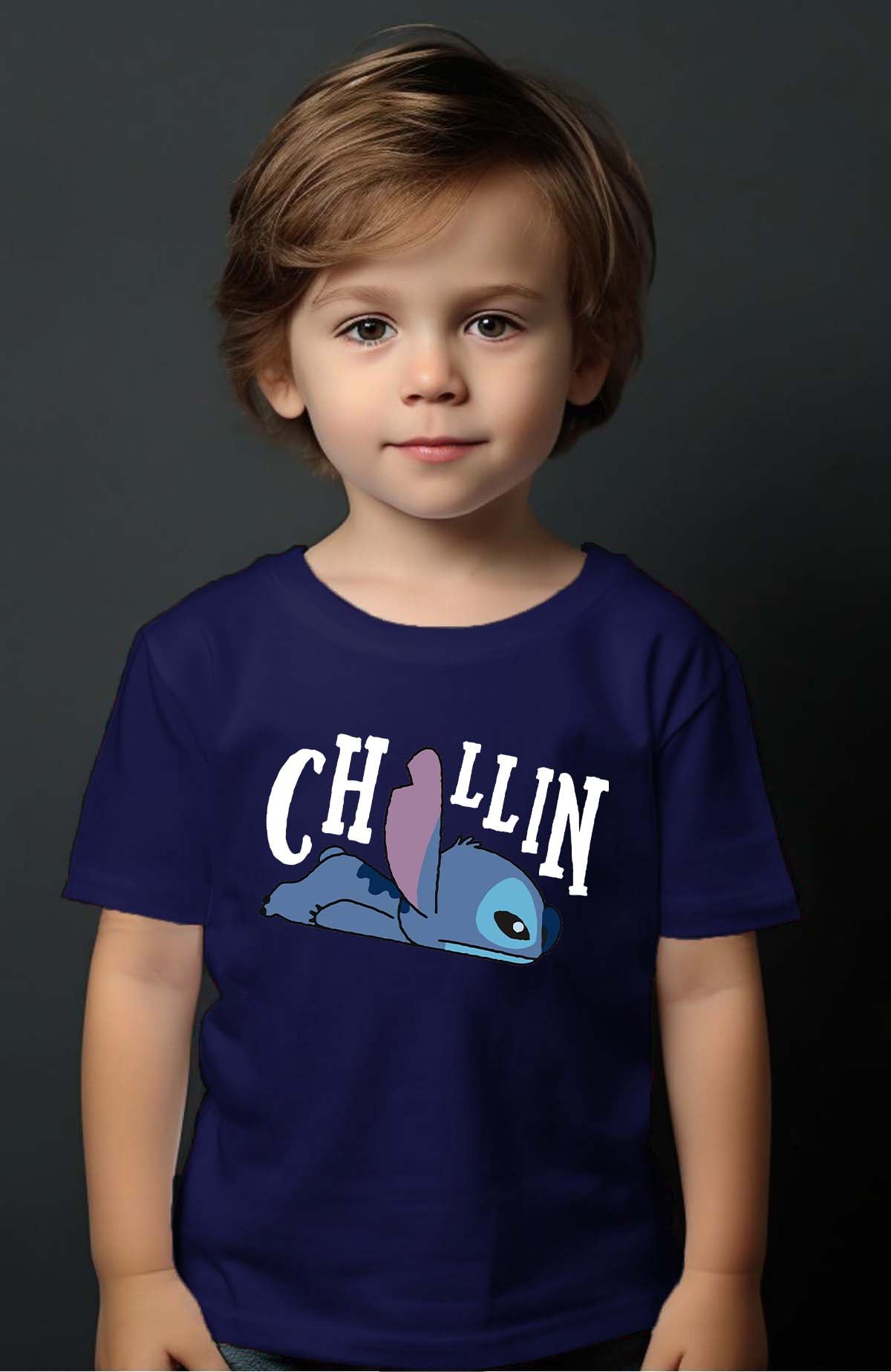 COULEUR:Marine|T-shirt Garçon | chillin stitch Marine
