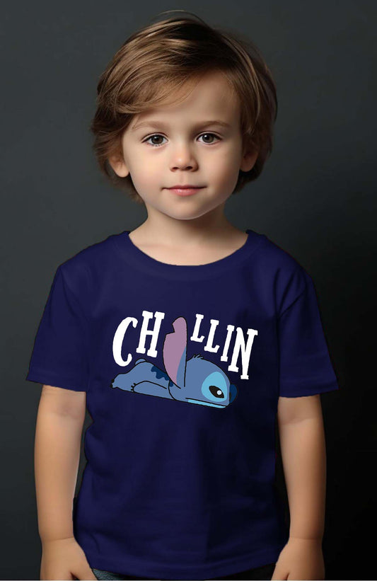COULEUR:Marine|T-shirt Garçon | chillin stitch Marine