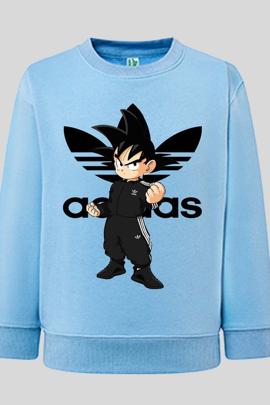 COULEUR:Bleu Ciel|Sweat Col Rond Garçon | dbz adidas Bleu Ciel