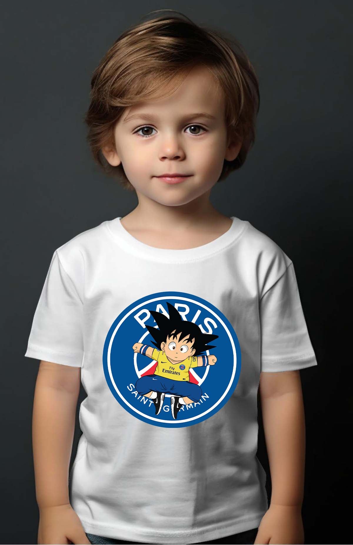 COULEUR:Blanc|T-shirt Garçon | dbz psg Blanc