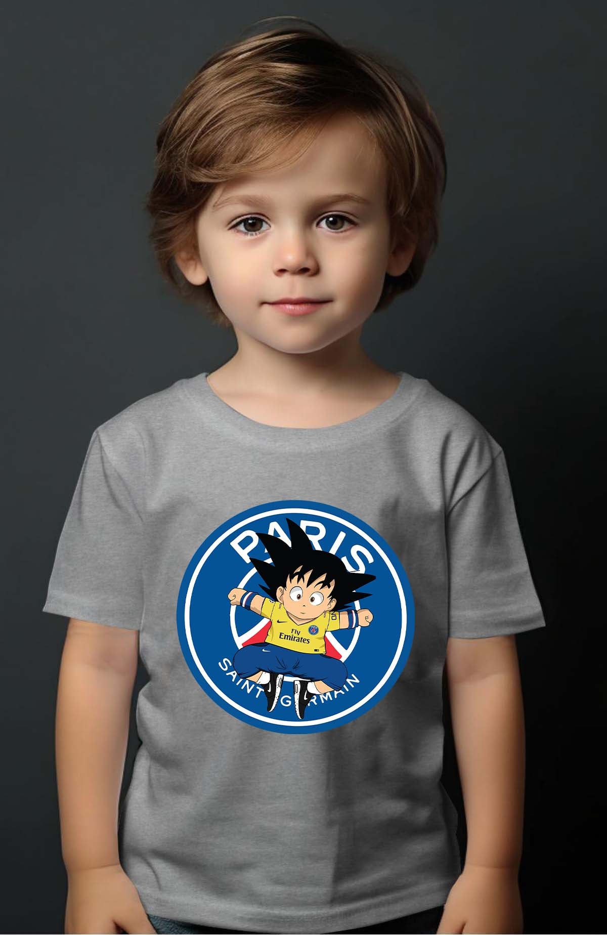 COULEUR:Gris|T-shirt Garçon | dbz psg Gris