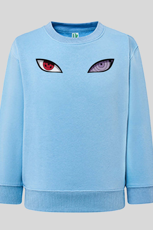 COULEUR:Bleu Ciel|Sweat Col Rond Garçon | eyes naruto Bleu Ciel