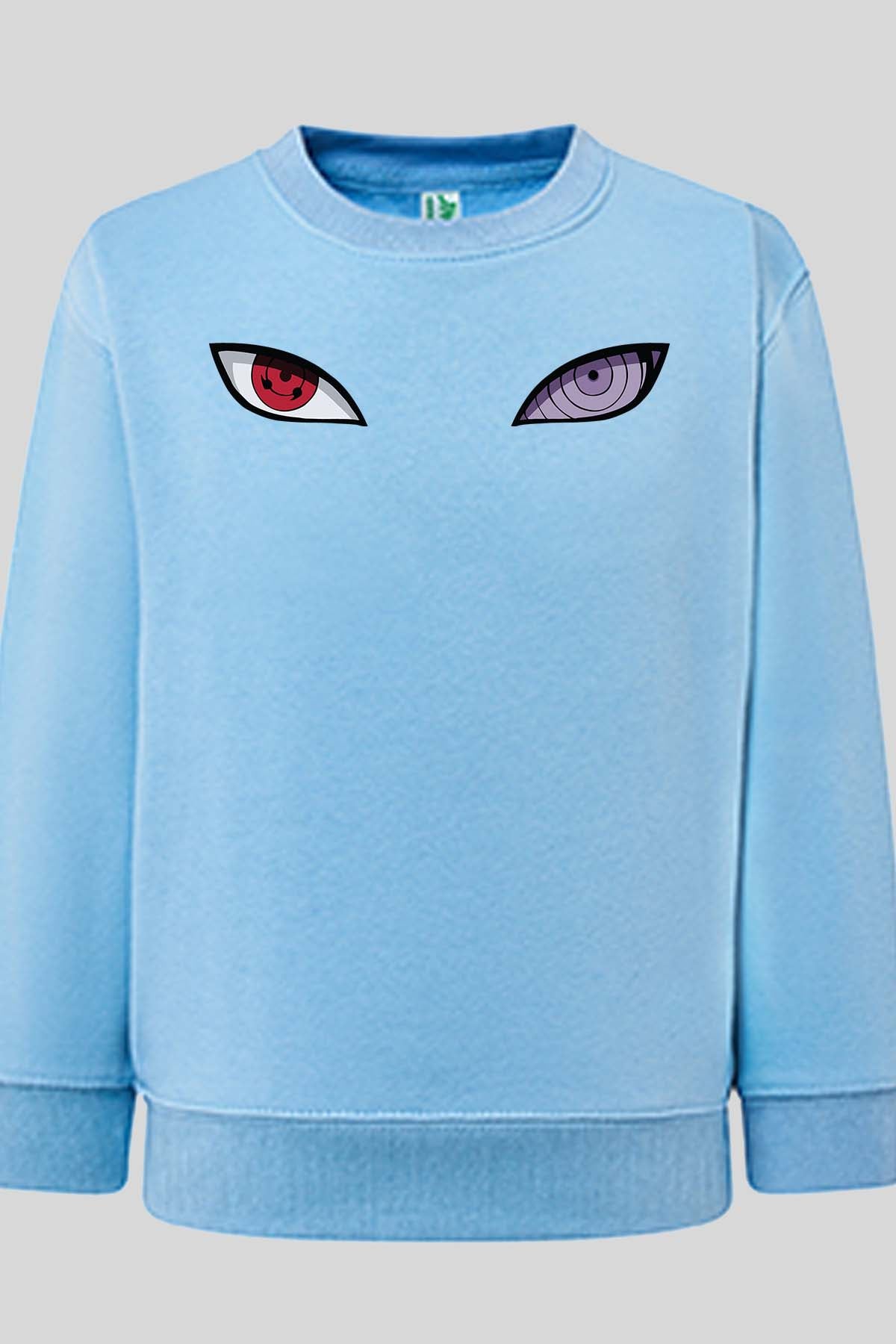 COULEUR:Bleu Ciel|Sweat Col Rond Homme | eyes naruto Bleu Ciel