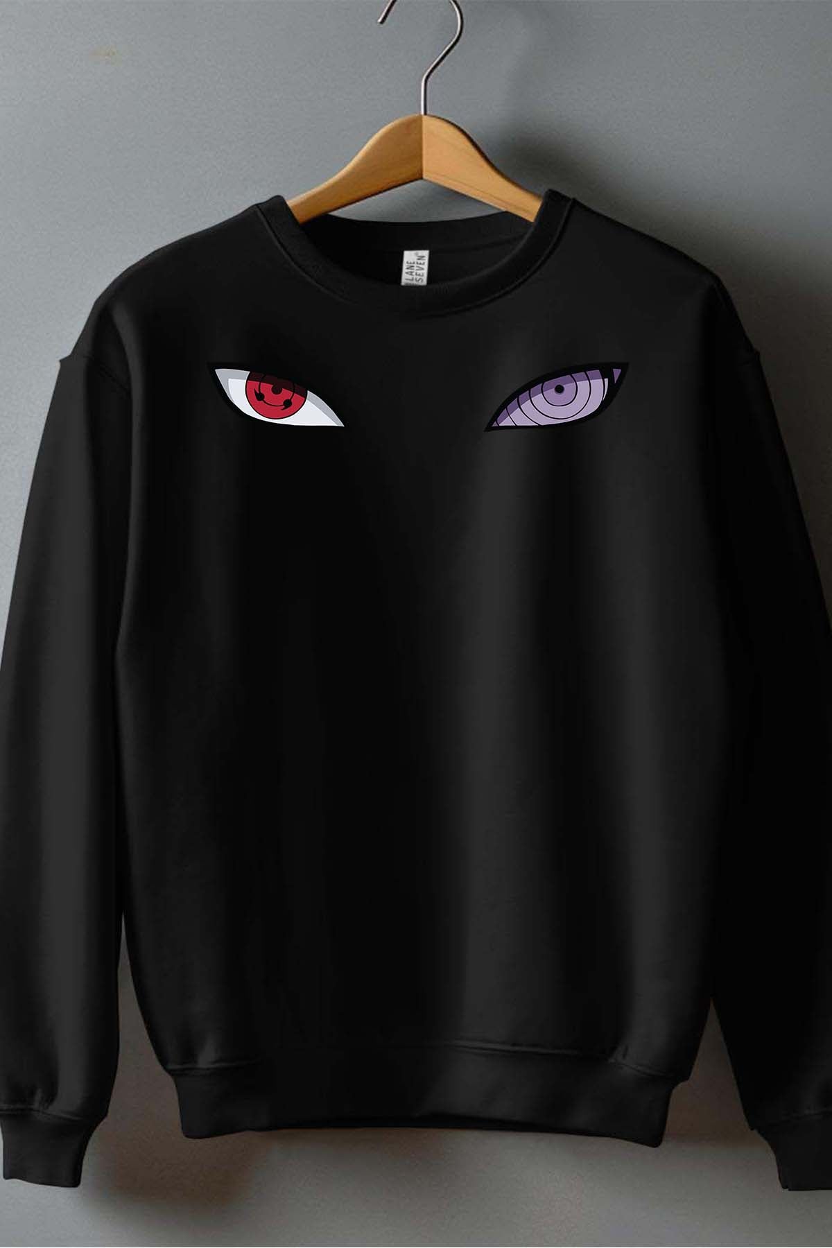 COULEUR:Noir|Sweat Col Rond Homme | eyes naruto Noir