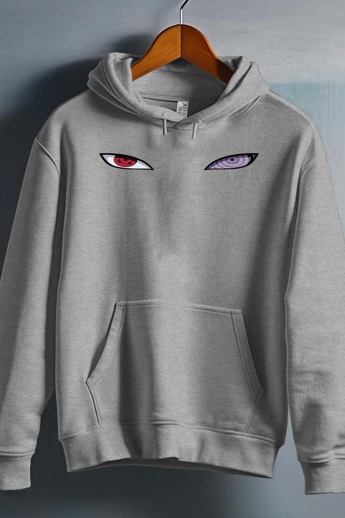 COULEUR:Gris|Sweat Capuche Homme | eyes naruto Gris