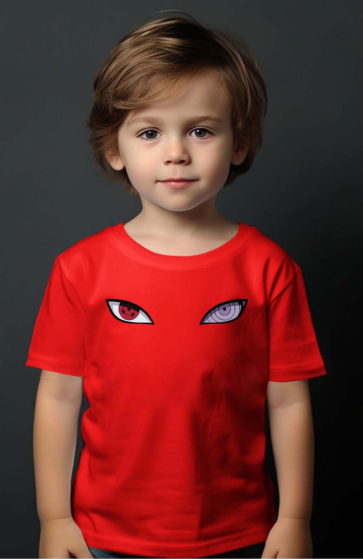 COULEUR:Rouge|T-shirt Garçon | eyes naruto Rouge