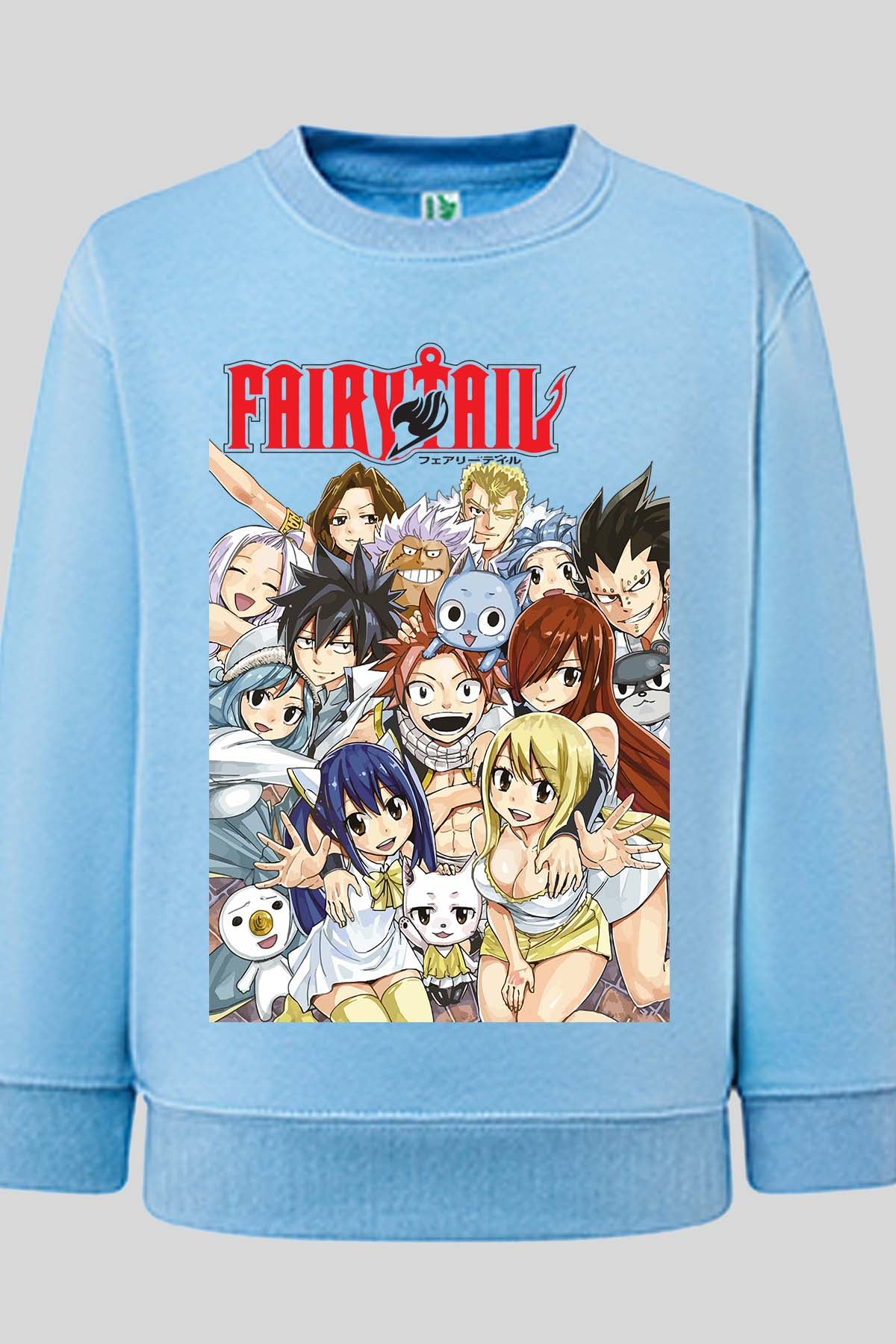 COULEUR:Bleu Ciel|Sweat Col Rond Garçon | fary 12 Bleu Ciel