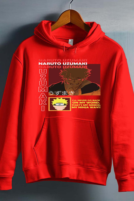 COULEUR:Rouge|Sweat Capuche Garçon | fury naruto Rouge