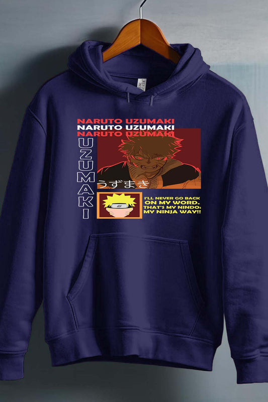 COULEUR:Marine|Sweat Capuche Homme | fury naruto Marine