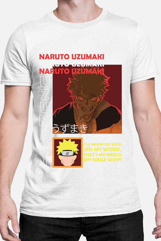 COULEUR:Blanc|T-shirt Homme | fury naruto Blanc