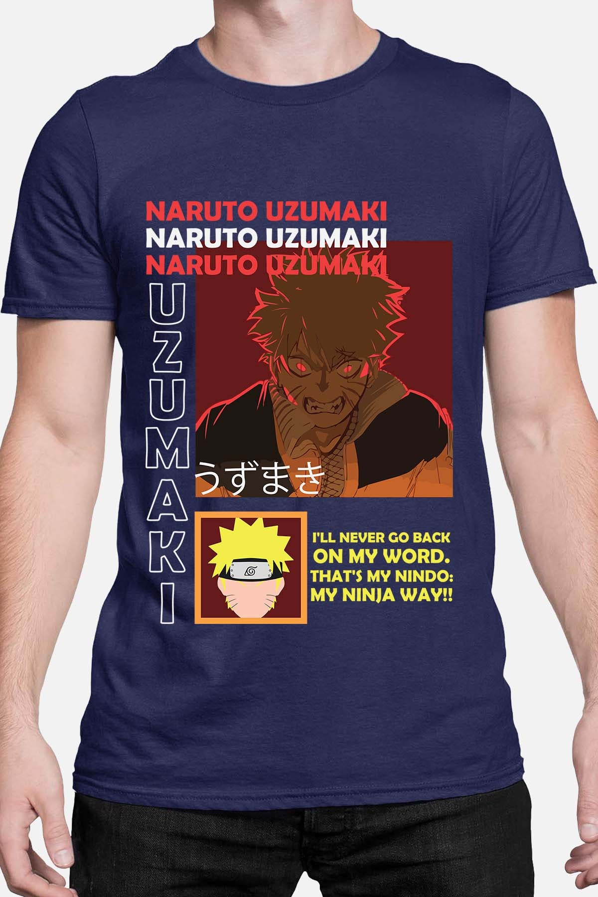 COULEUR:Marine|T-shirt Homme | fury naruto Marine