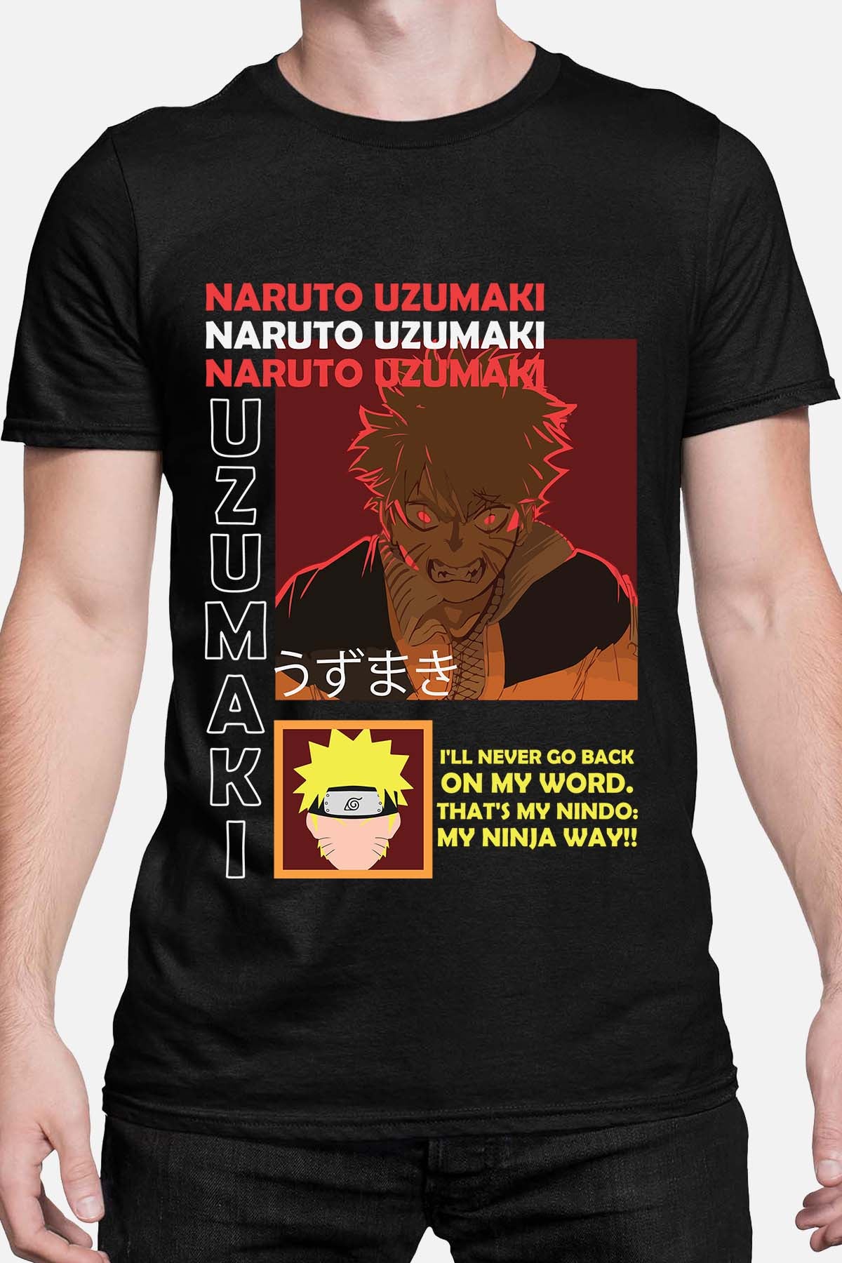 COULEUR:Noir|T-shirt Homme | fury naruto Noir