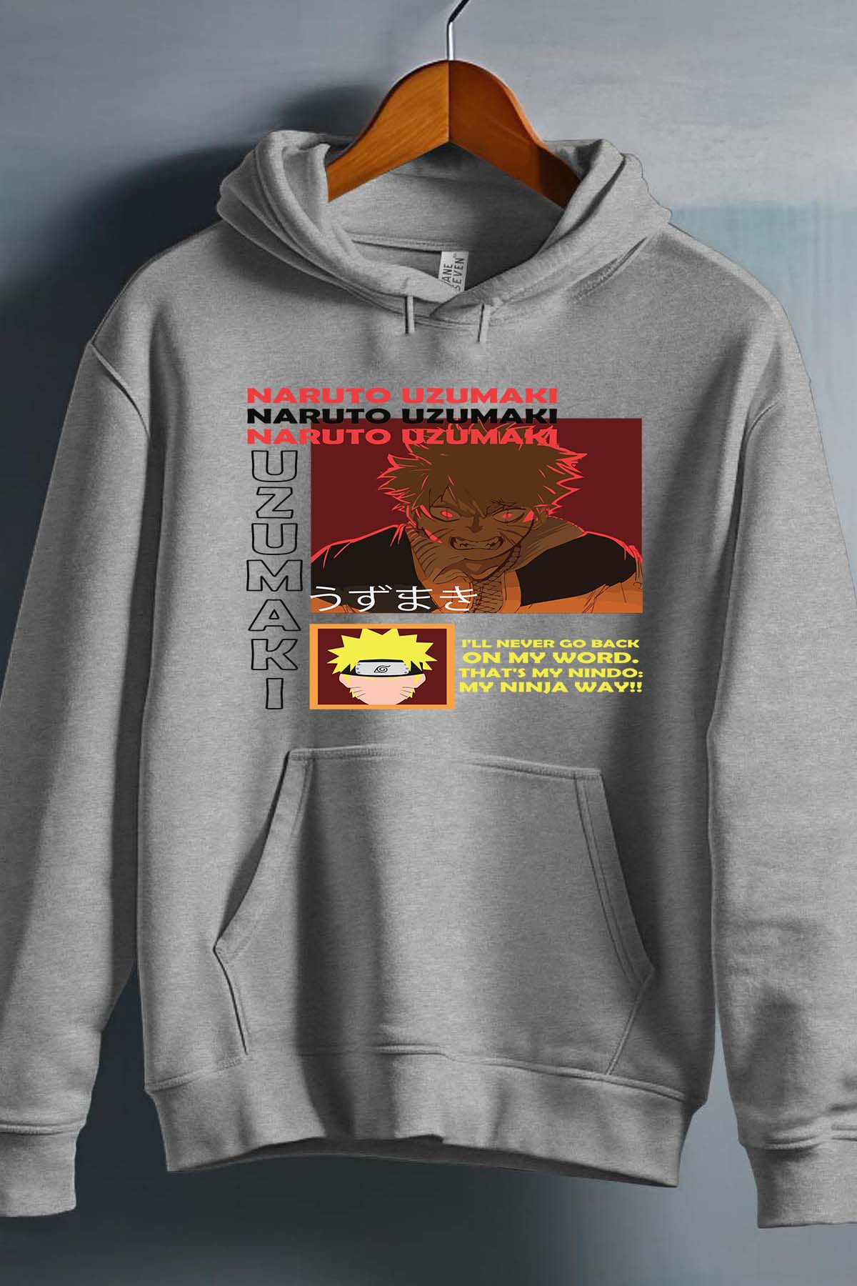 COULEUR:Gris|Sweat Capuche Garçon | fury naruto NOIR Gris