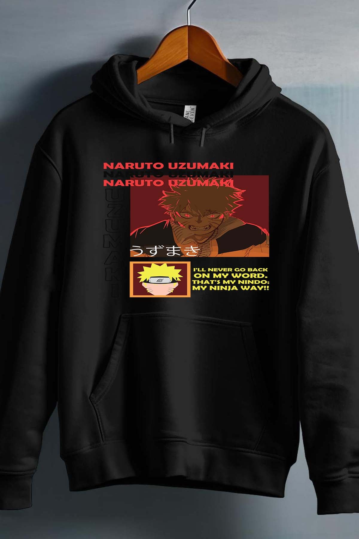 COULEUR:Noir|Sweat Capuche Garçon | fury naruto NOIR Noir