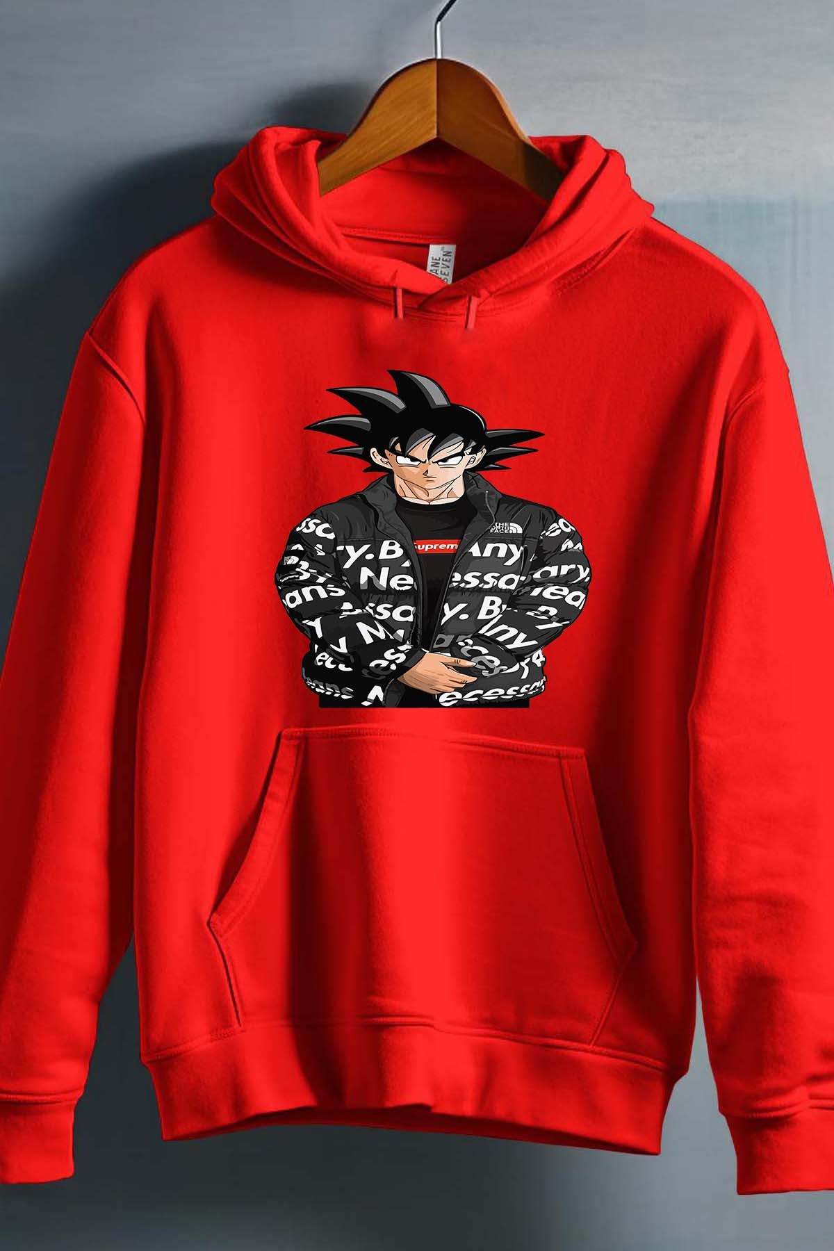 COULEUR:Rouge|Sweat Capuche Homme | goku doudoune Rouge