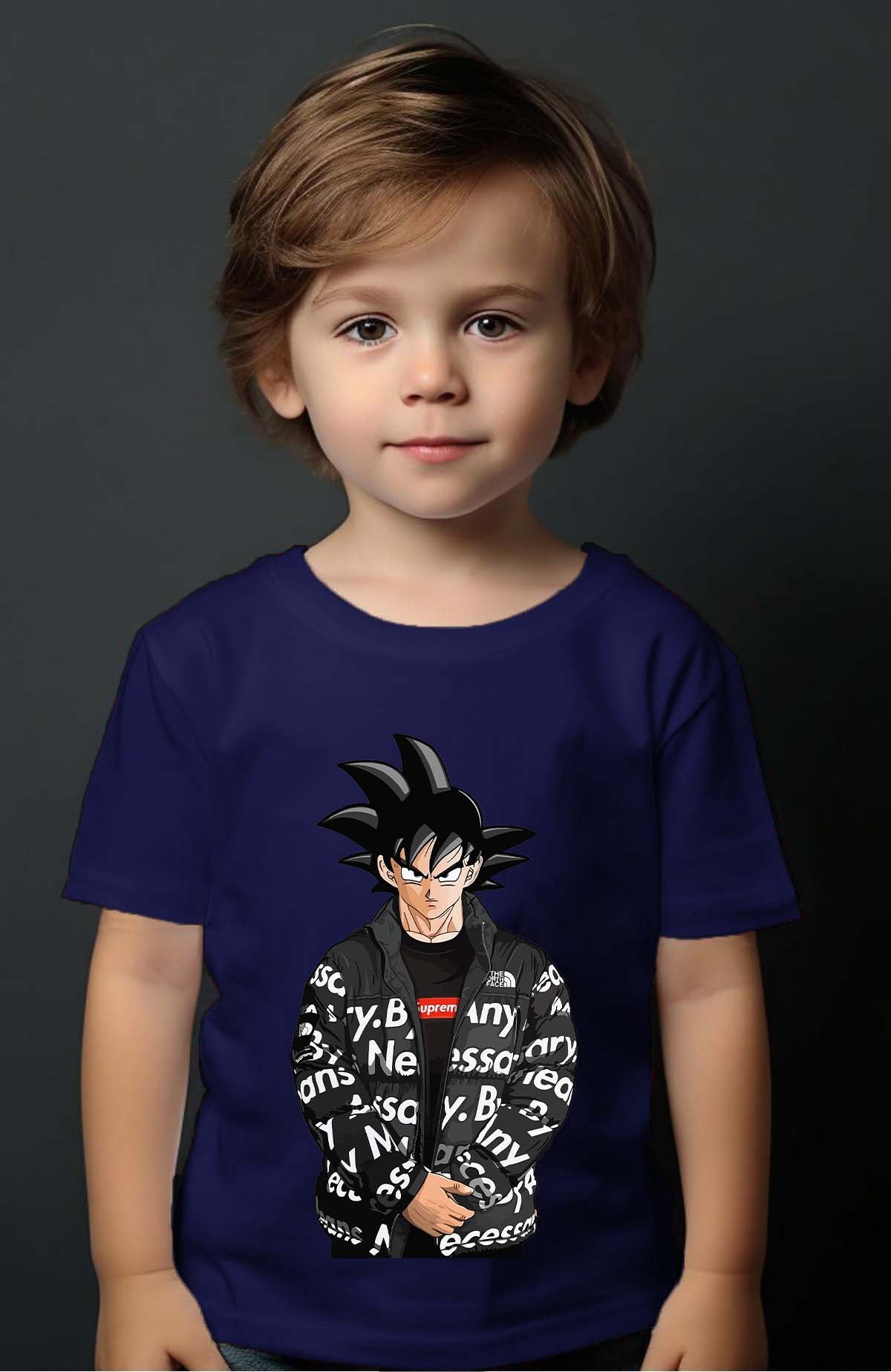 COULEUR:Marine|T-shirt Garçon | goku doudoune Marine