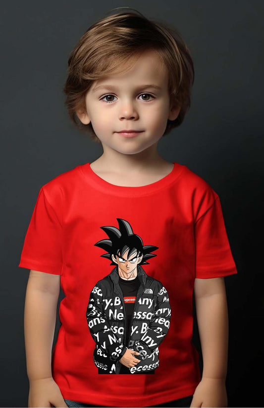 COULEUR:Rouge|T-shirt Garçon | goku doudoune Rouge