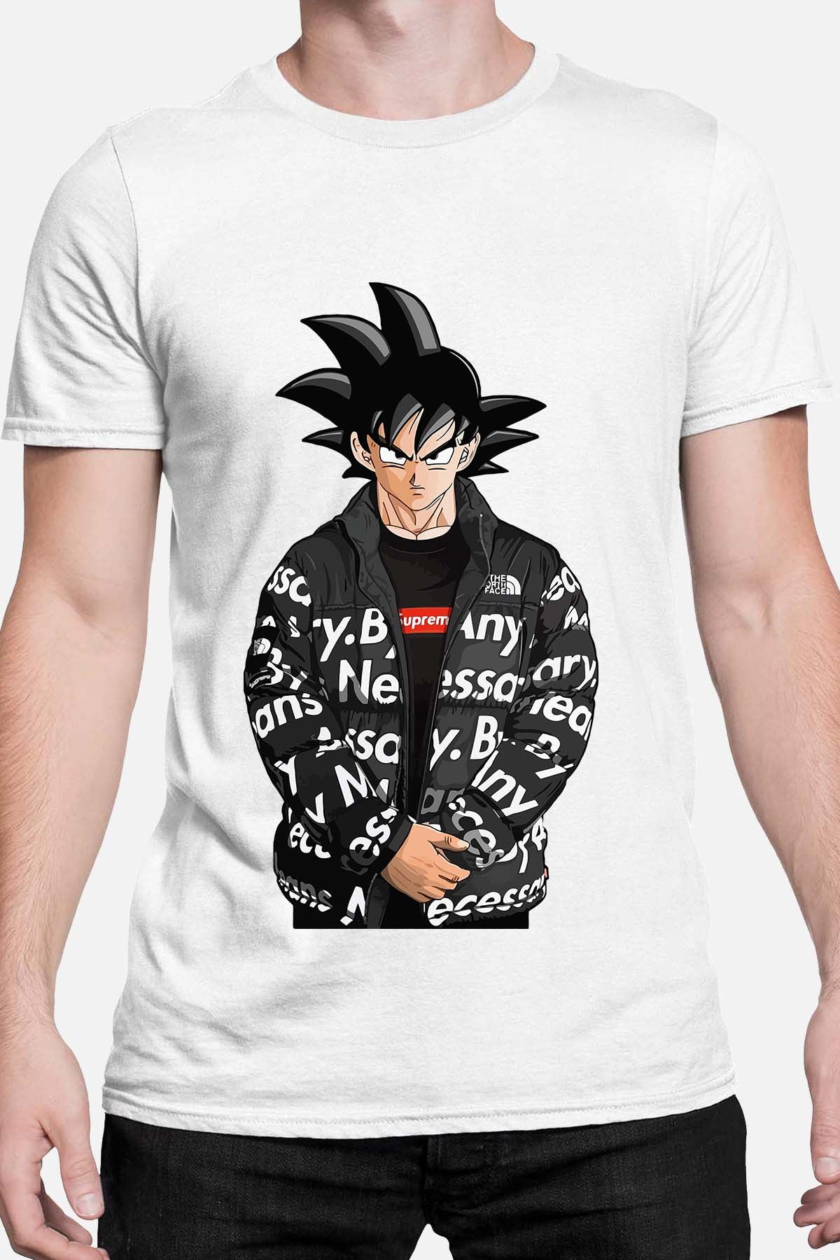 COULEUR:Blanc|T-shirt Homme | goku doudoune Blanc