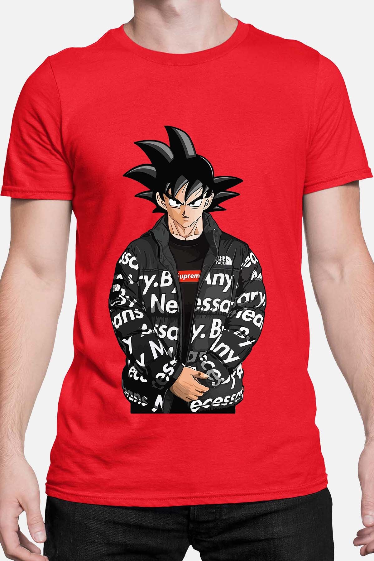 COULEUR:Rouge|T-shirt Homme | goku doudoune Rouge