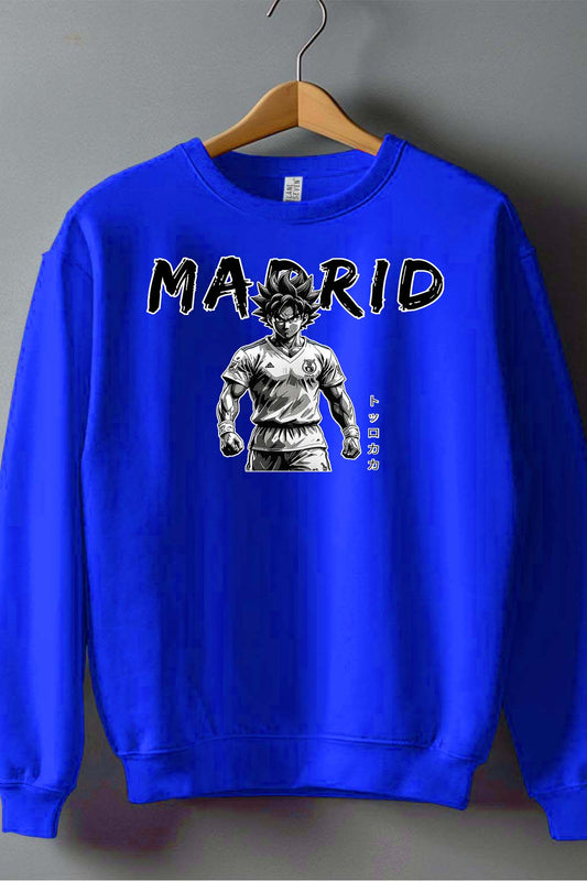 COULEUR:Bleu Roi|Sweat Col Rond Homme | goku madrid pa2 Bleu Roi