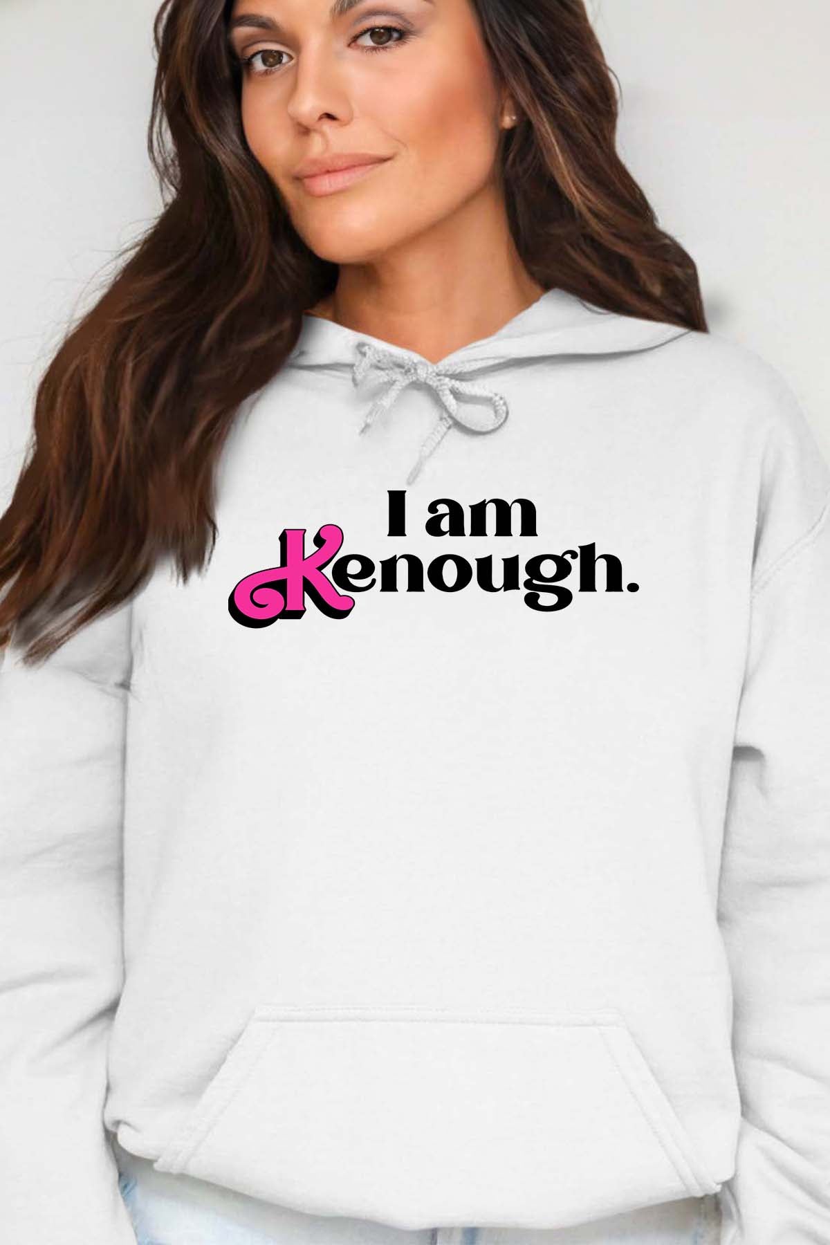 COULEUR:Blanc|Sweat Capuche Femme | i am kenough Blanc