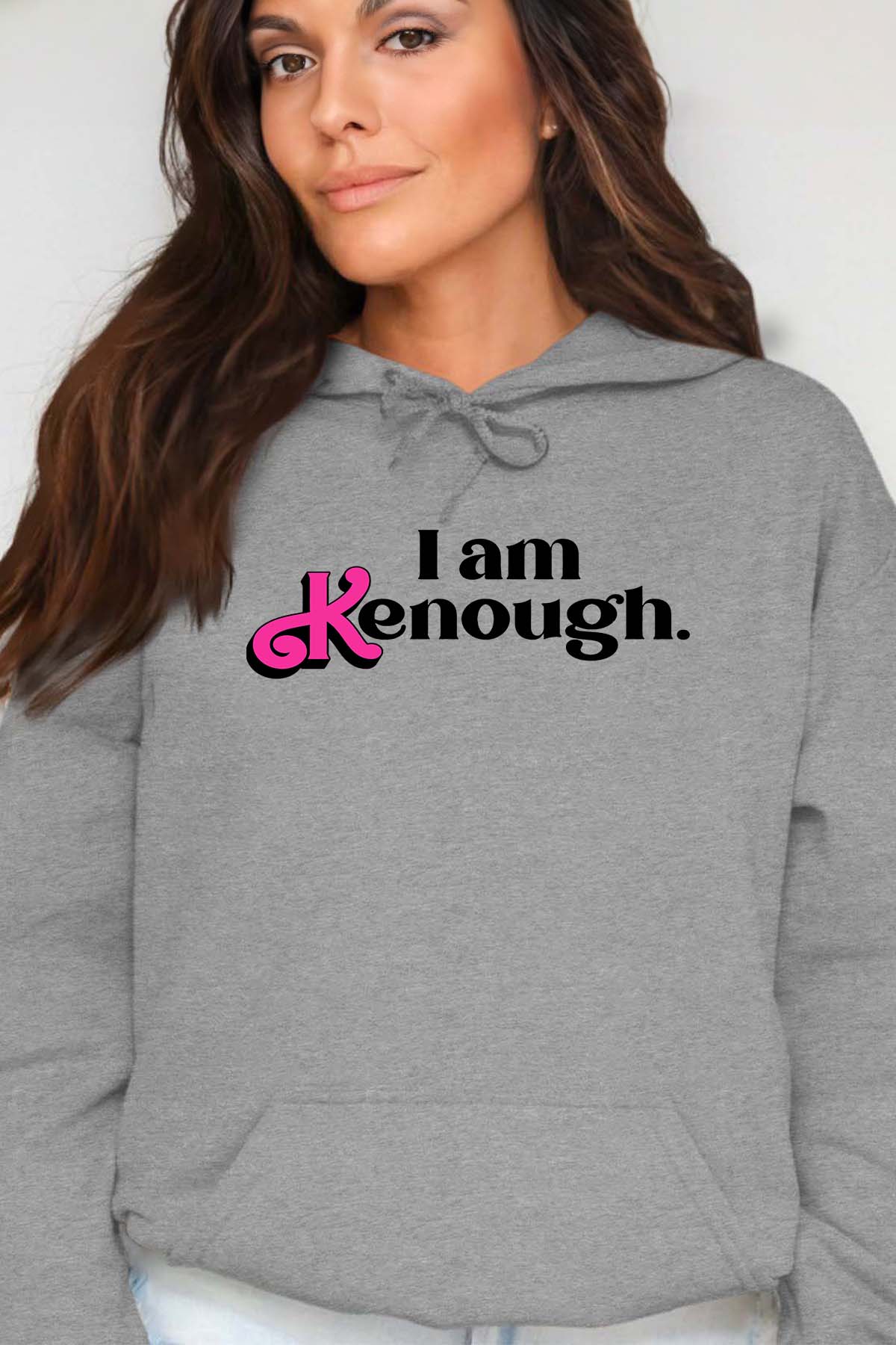 COULEUR:Gris|Sweat Capuche Femme | i am kenough Gris