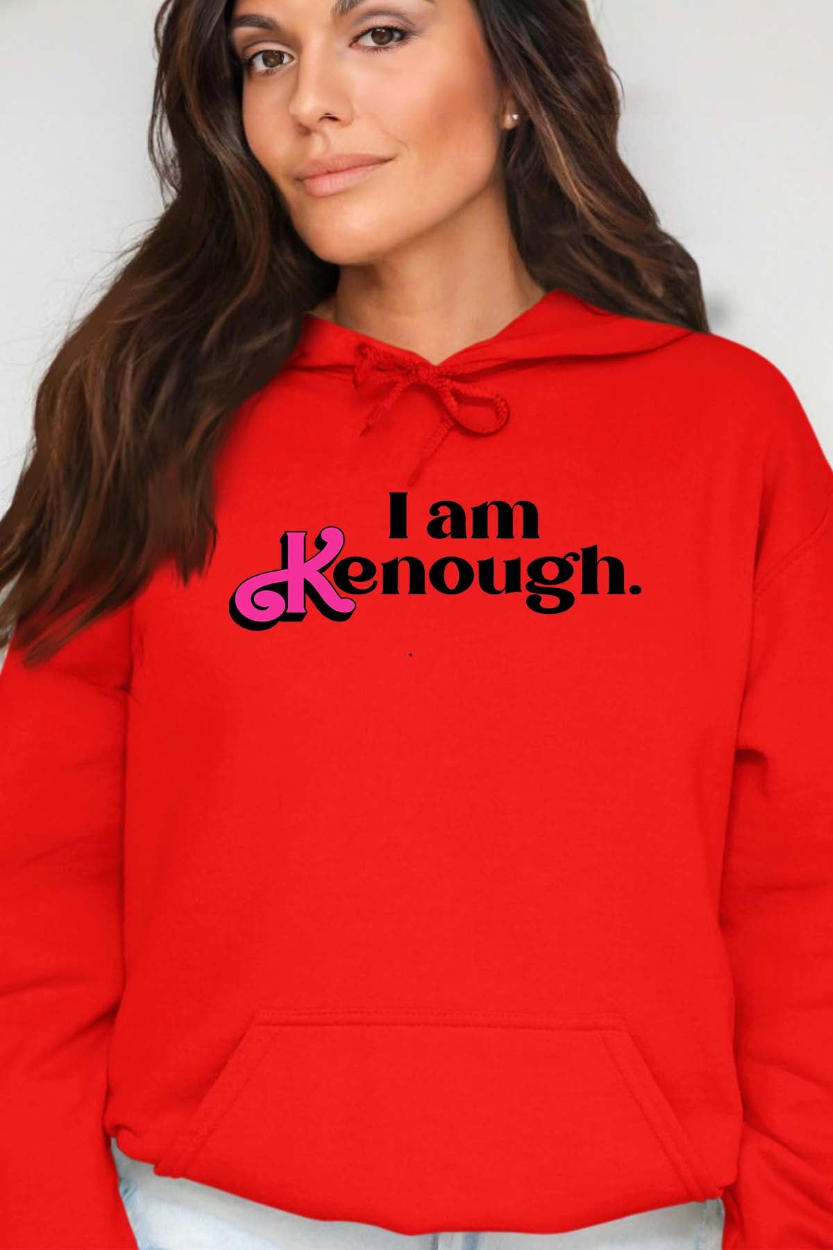 COULEUR:Rouge|Sweat Capuche Femme | i am kenough Rouge