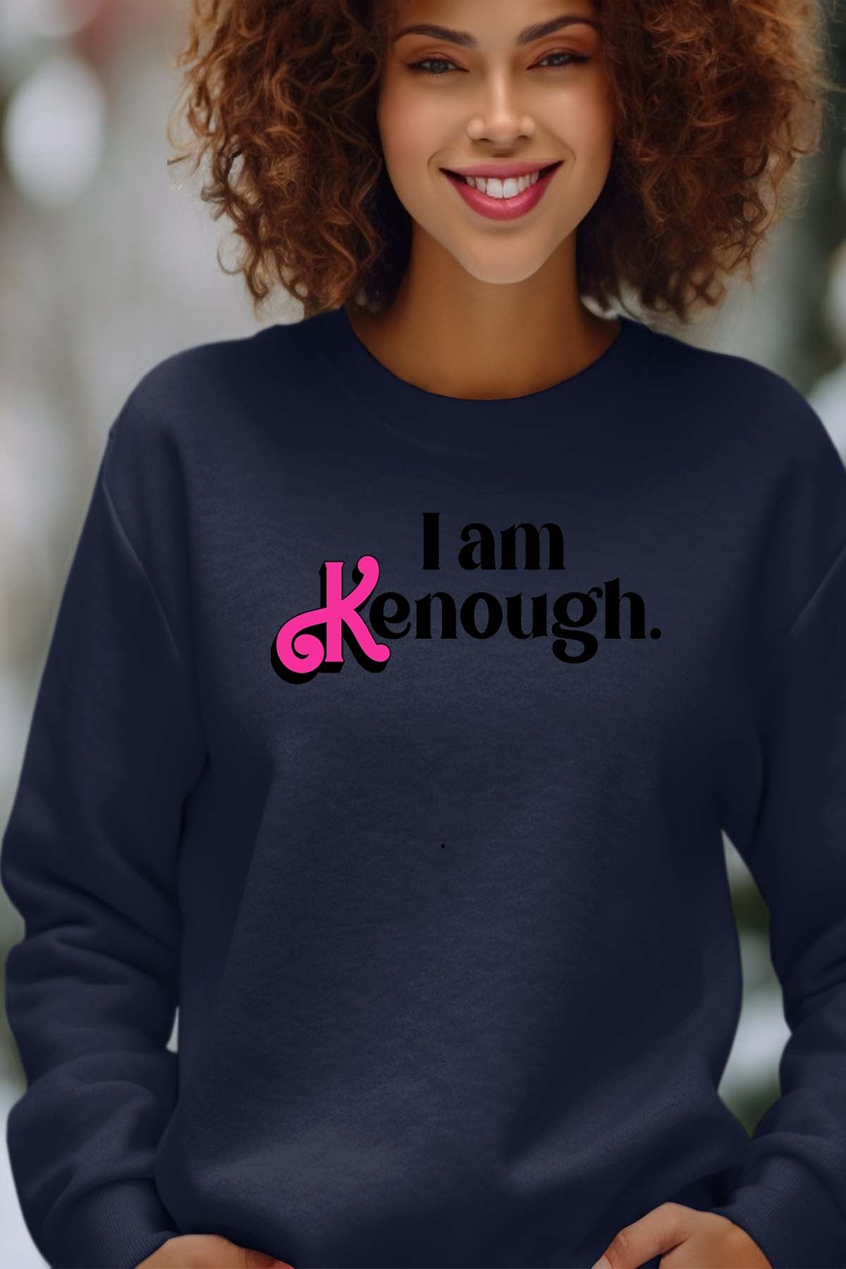 COULEUR:Marine|Sweat Col Rond Femme | i am kenough Marine