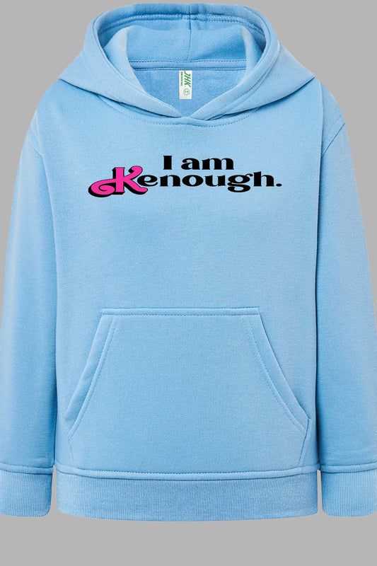 COULEUR:Bleu Ciel|Sweat Capuche Fille | i am kenough Bleu Ciel
