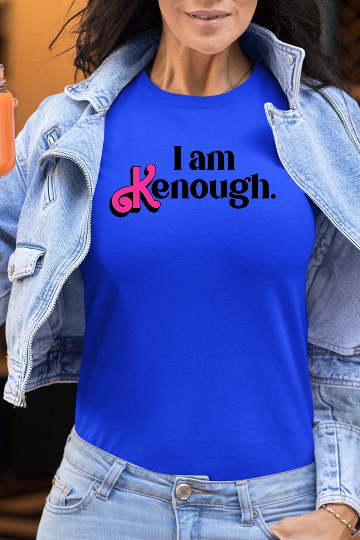 COULEUR:Bleu Roi|T-shirt Femme | i am kenough Bleu Roi