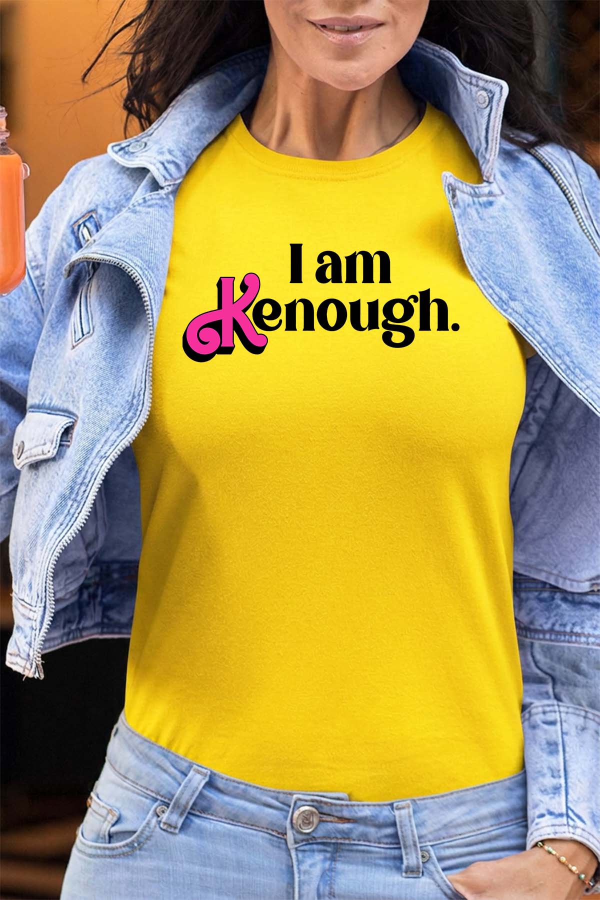 COULEUR:Jaune|T-shirt Femme | i am kenough Jaune
