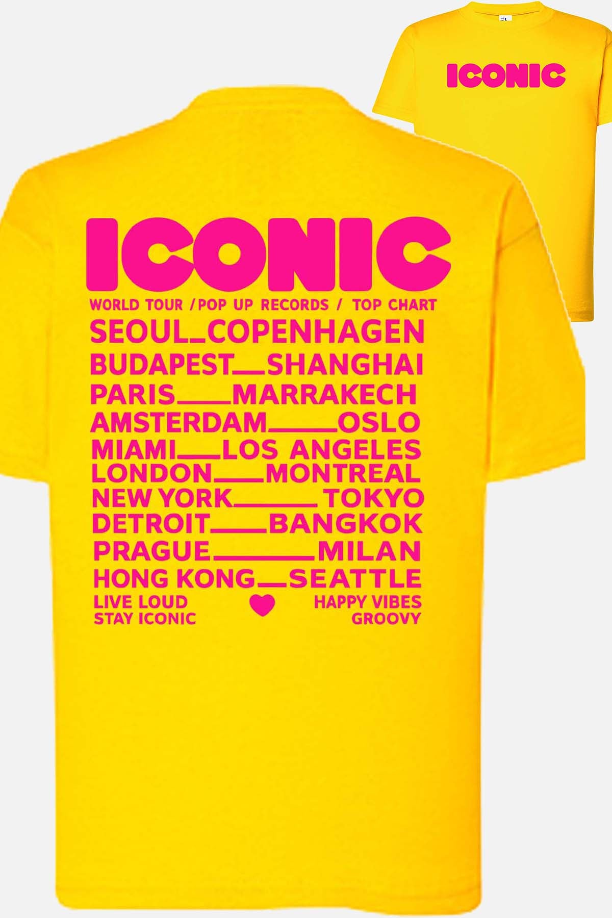T-shirt Femme| Iconic Fluo Rose