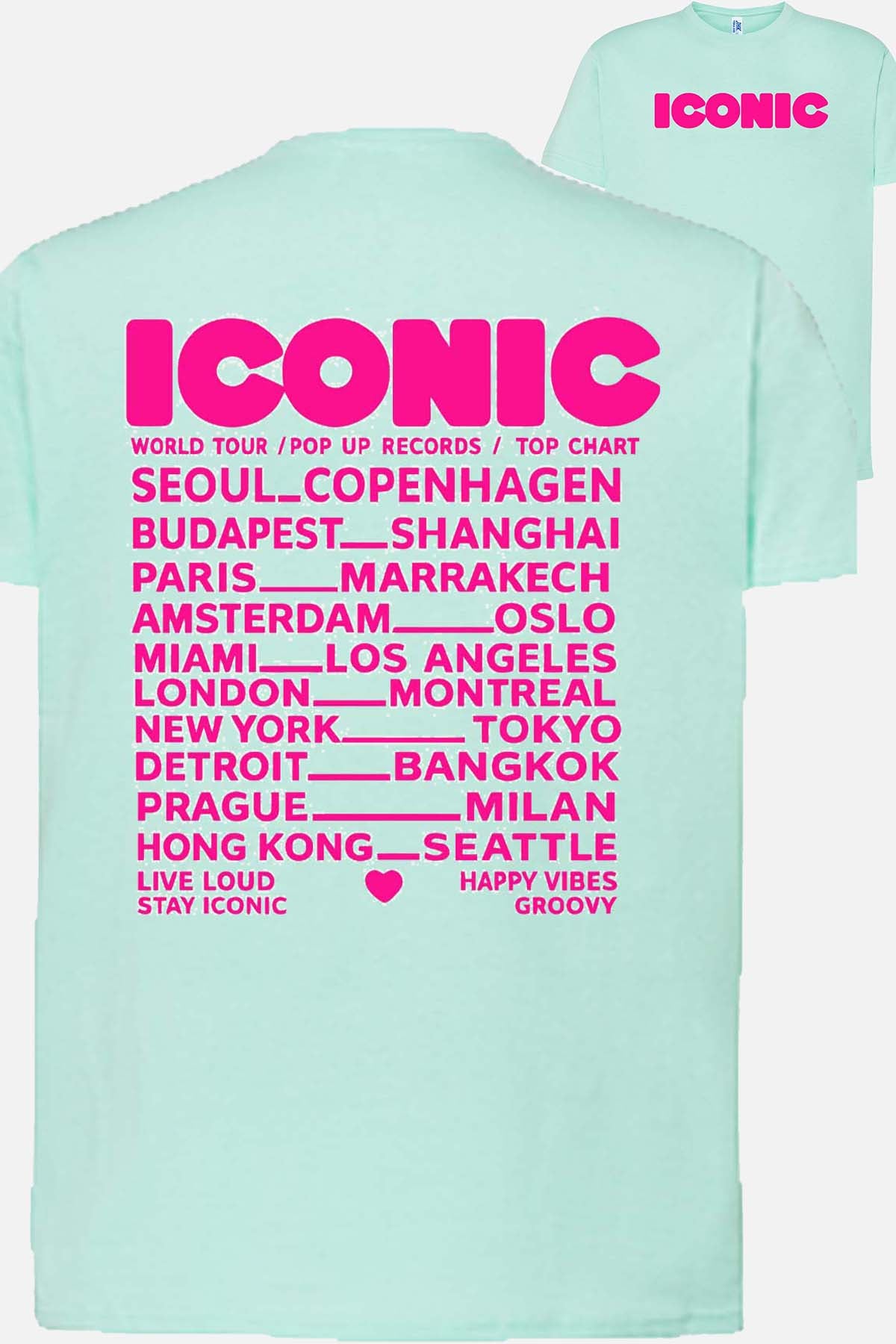 T-shirt Femme| Iconic Fluo Rose