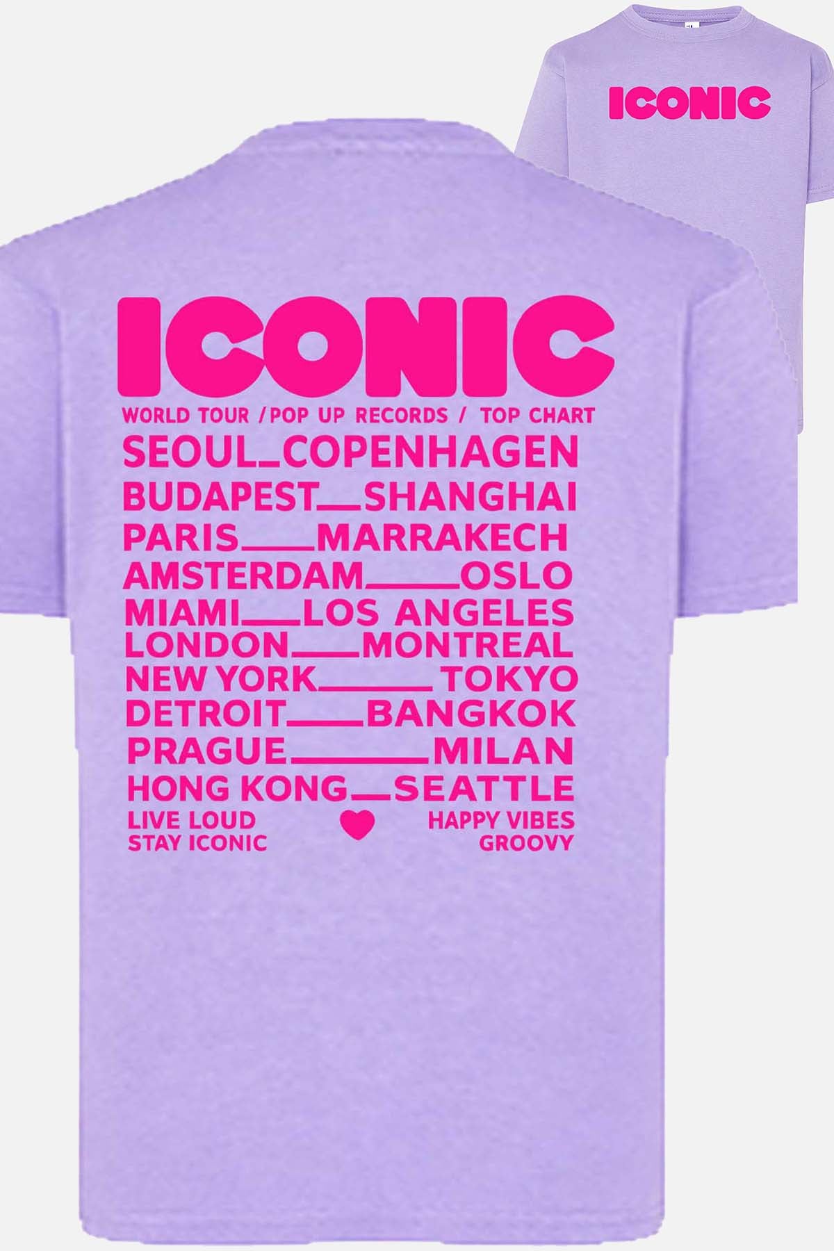 T-shirt Femme| Iconic Fluo Rose