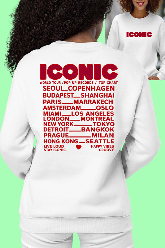 COULEUR:Blanc|Sweat Col Rond Femme | iconic Blanc