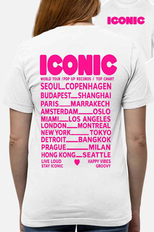T-shirt Femme| Iconic Fluo Rose