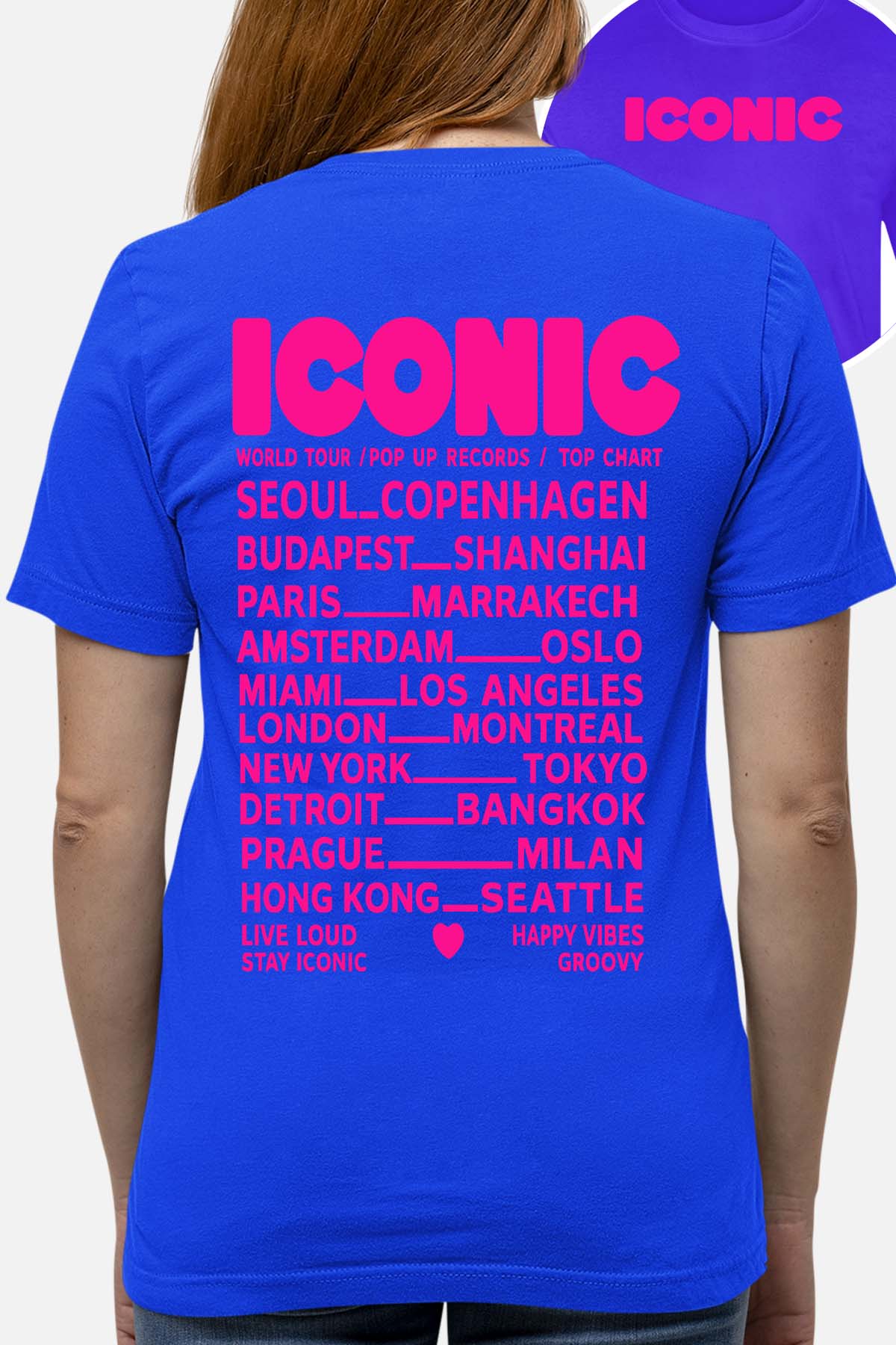T-shirt Femme| Iconic Fluo Rose