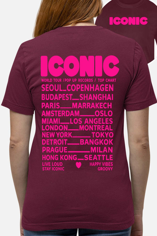 T-shirt Femme| Iconic Fluo Rose