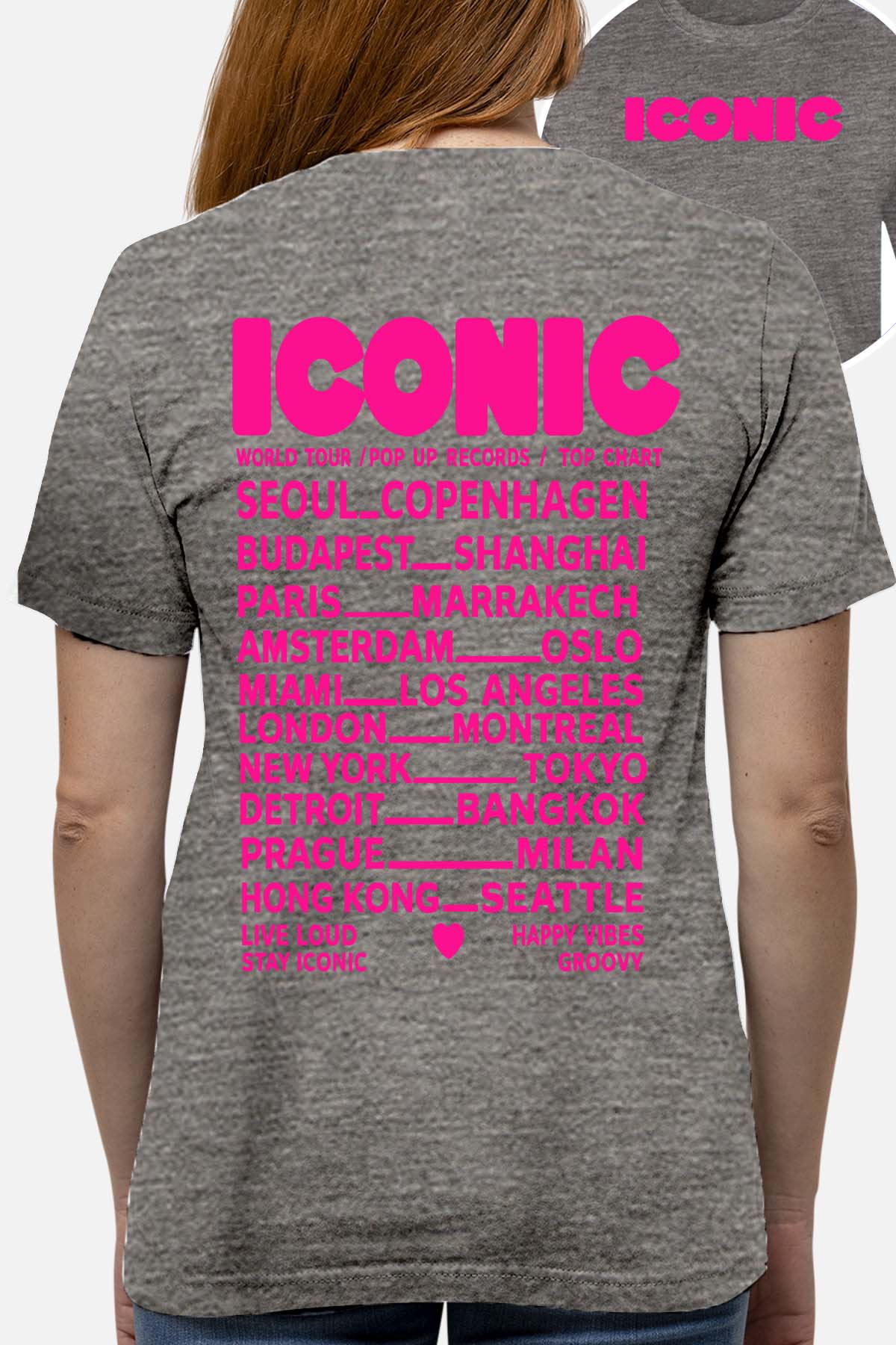 T-shirt Femme| Iconic Fluo Rose