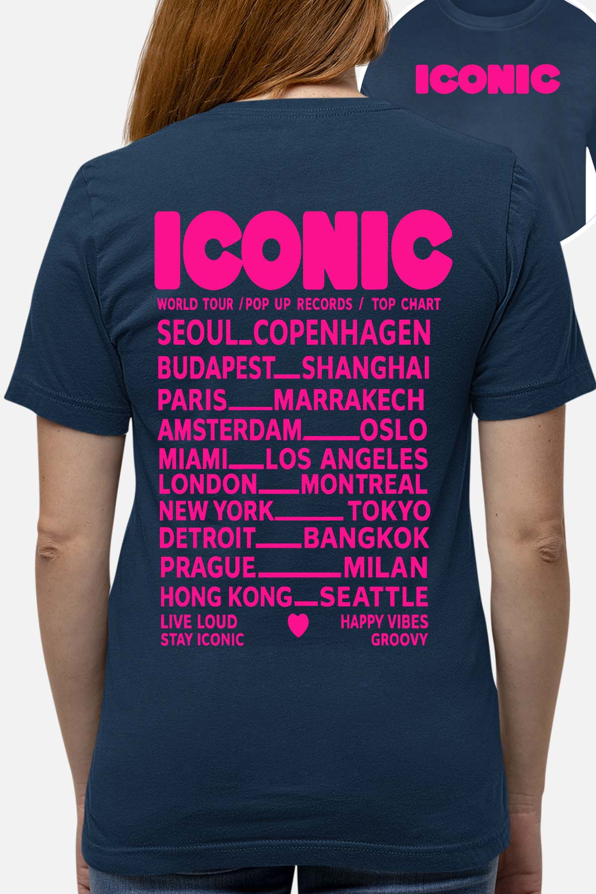 T-shirt Femme| Iconic Fluo Rose