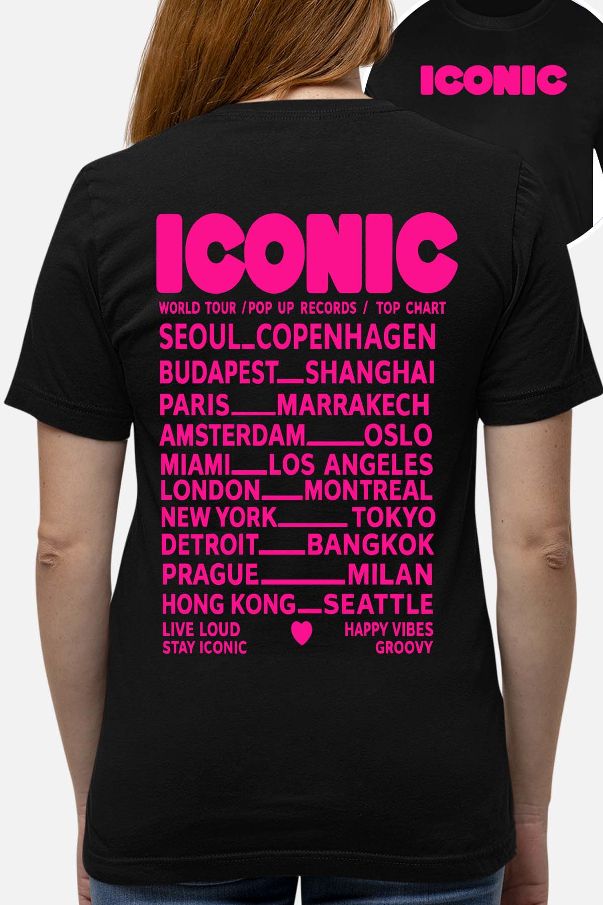T-shirt Femme| Iconic Fluo Rose