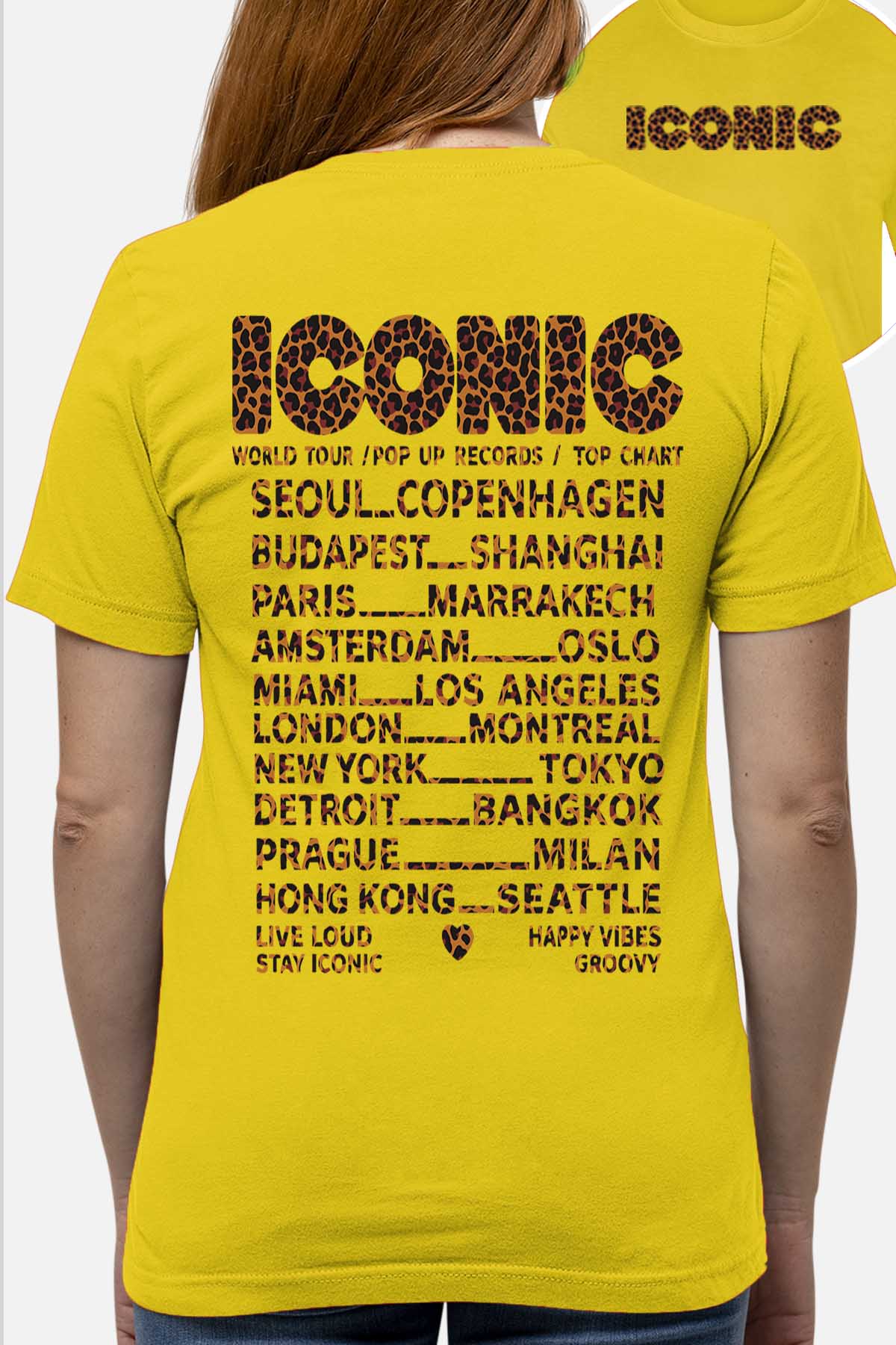 COULEUR:Jaune|T-shirt Femme | iconic leo Jaune