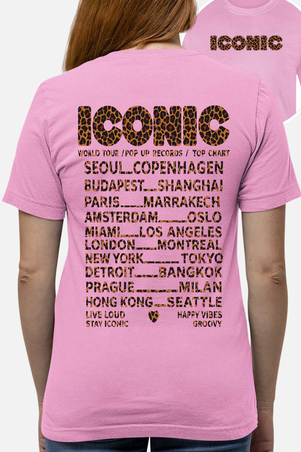 COULEUR:Rose|T-shirt Femme | iconic leo Rose