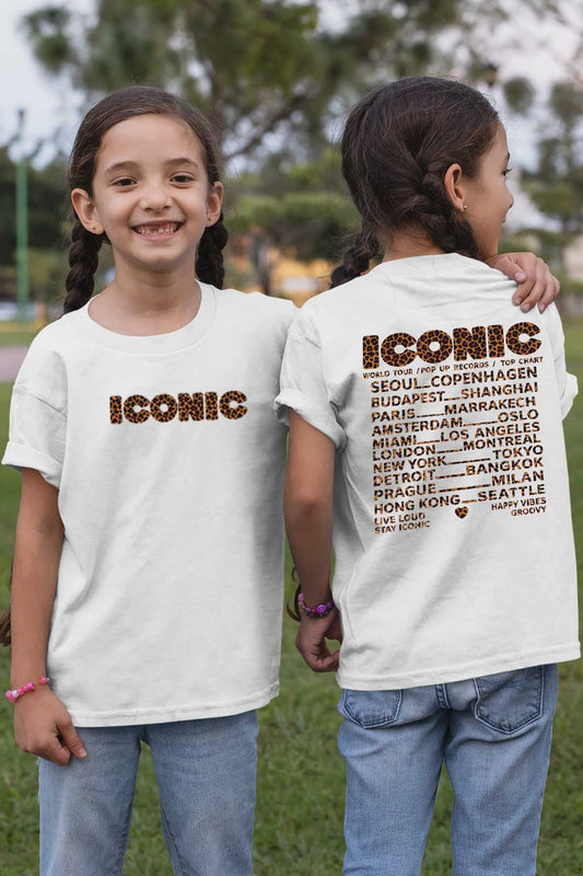 COULEUR:Blanc|T-shirt Fille | iconic leo Blanc