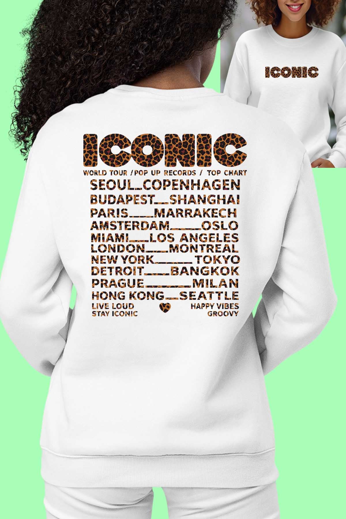 Sweat Col Rond Femme | iconic leo