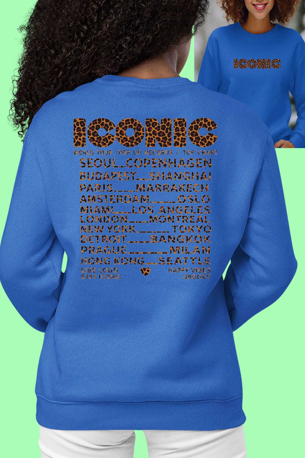 Sweat Col Rond Femme | iconic leo
